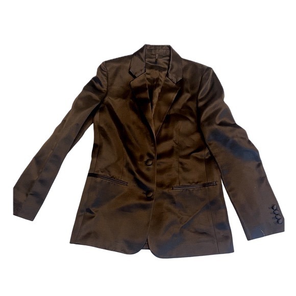Helmut Lang Black Satin Blazer – Made in Italy – Size 4 - Picture 1 of 6